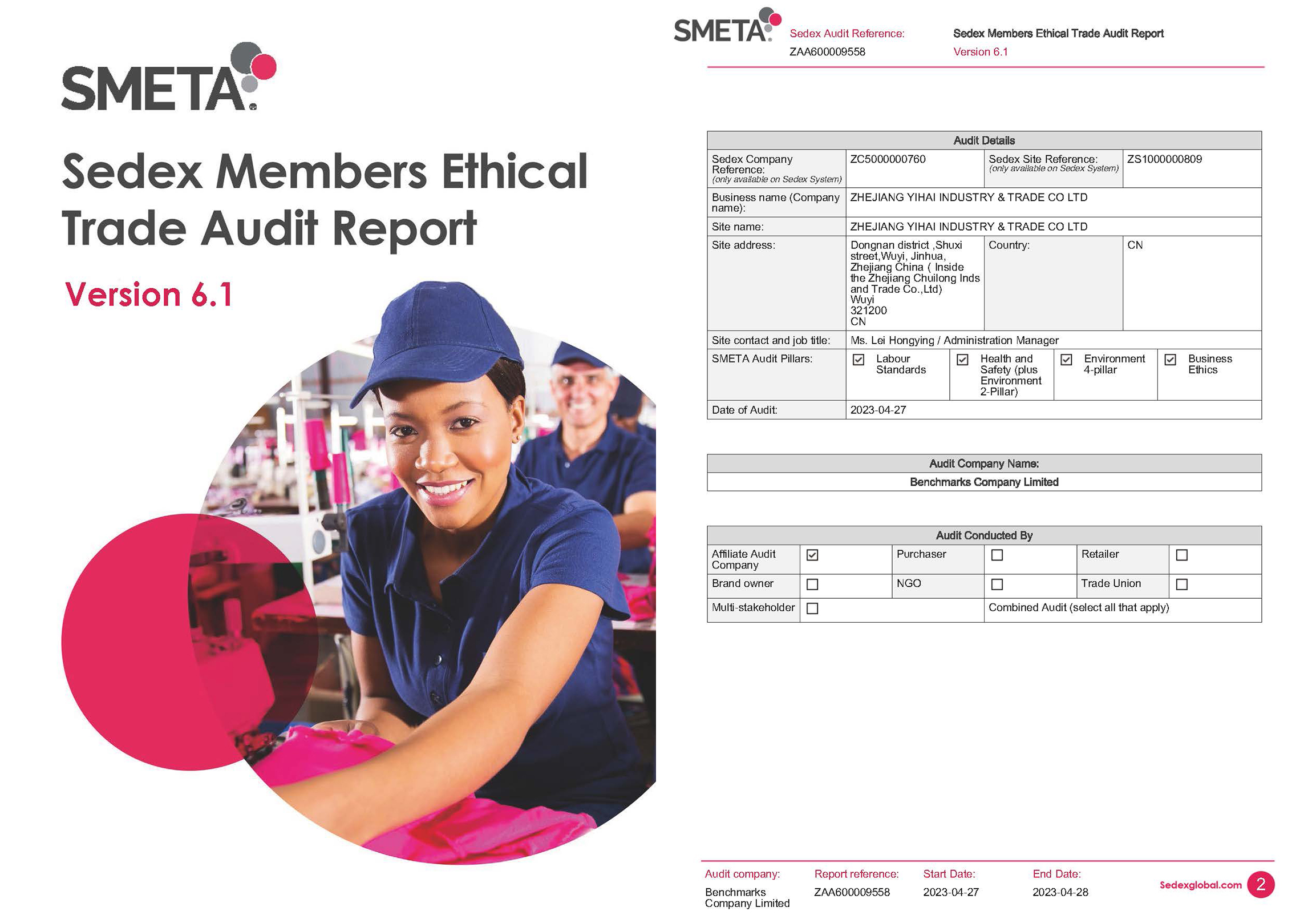 Pengeluar Botol Air Berkualiti Diperiksa Oleh Sedex