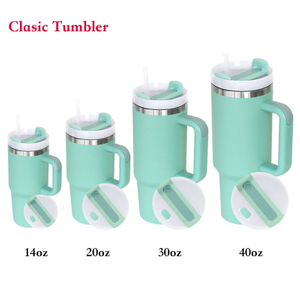 Siri ke -2 40 oz Tumbler bertebat dengan jerami dan pegangan