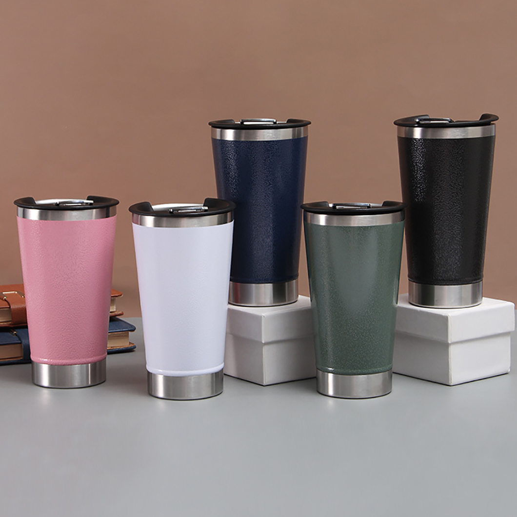 Wholesell Keep Cold Cold Metal Beer Mugs dengan Pembuka