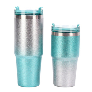 Lukisan berkilat yang disesuaikan dengan cawan perjalanan bertebat keluli tahan karat 