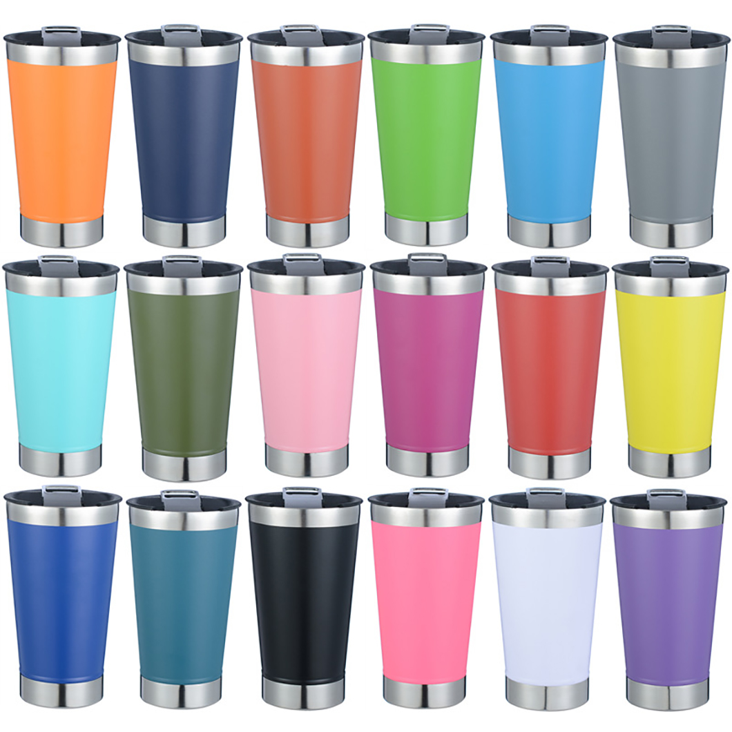 Wholesell Keep Cold Cold Metal Beer Mugs dengan Pembuka