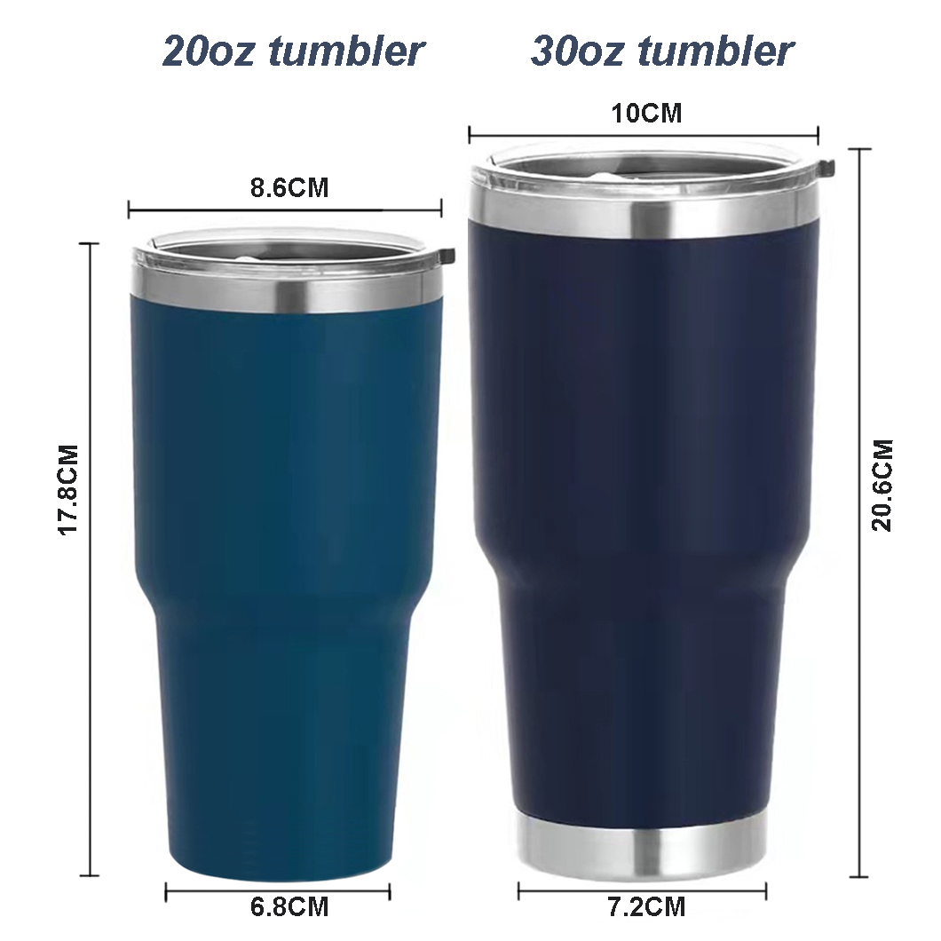 Mug tumbler kereta terisolasi termal klasik dengan pengeluar tudung 