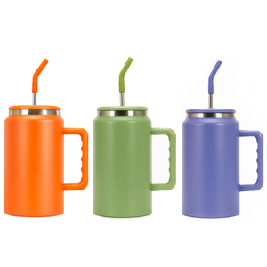 Tumbler Keluli Tahan Karat Bertebat Mug Perjalanan Berkapasiti Besar