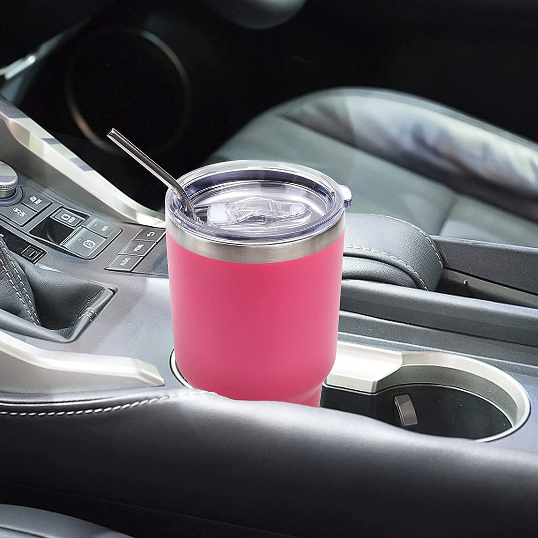 Mug tumbler kereta terisolasi termal klasik dengan pengeluar tudung 