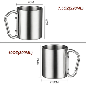 Mug Carabiner Perkhemahan Berkhemah Berkhemah Keluli Tahan Karat