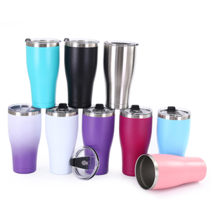 Tumblers keluli tahan karat bertebat untuk kopi dengan penutup