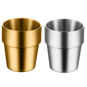 Tumbler Keluli Tahan Karat Berdinding Dua Cawan Minuman Boleh Digunakan Semula