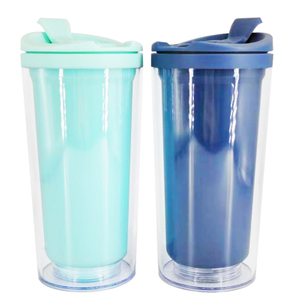 Cawan Plastik Peribadi Sisipan Kad Pengiklanan Tumbler