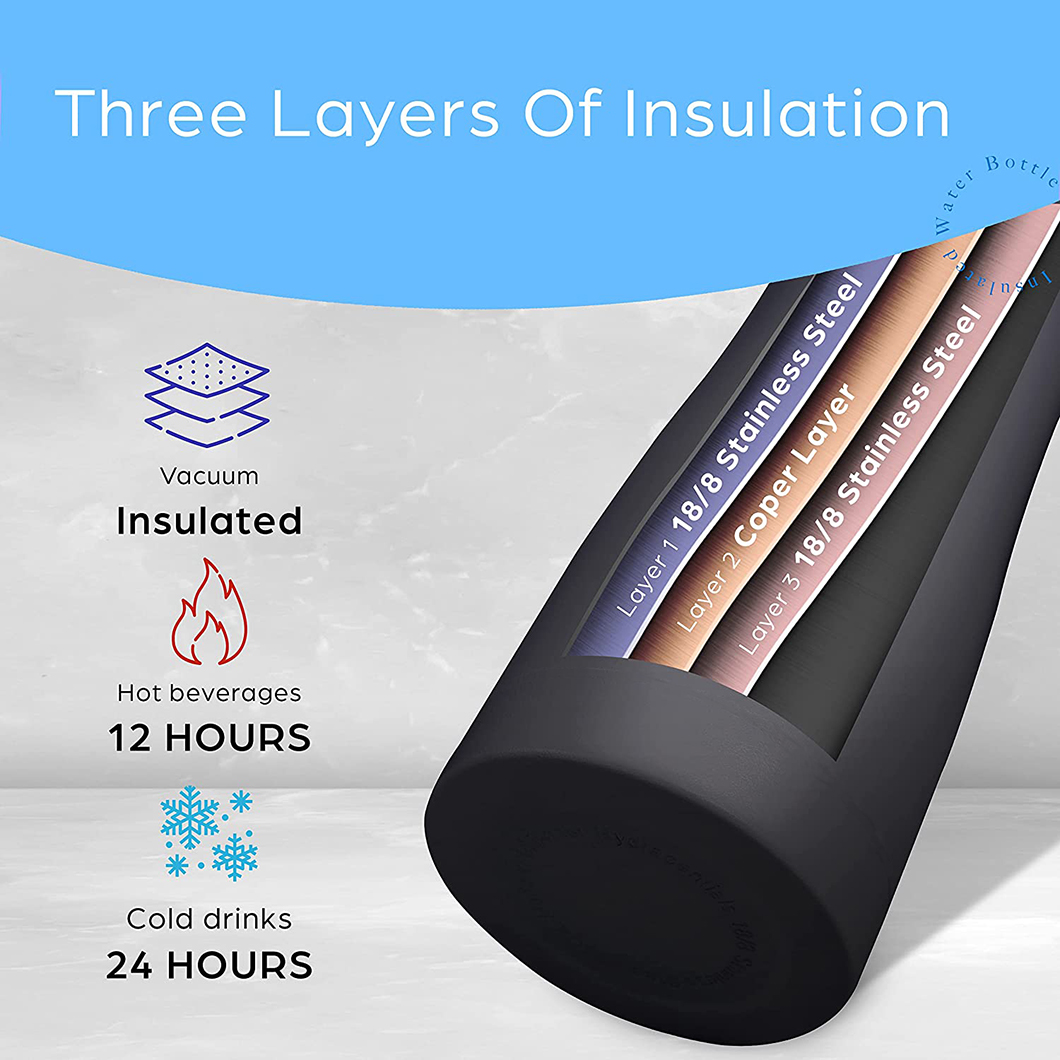 Pukal menyimpan botol air berbasikal yang boleh diguna semula logam sejuk