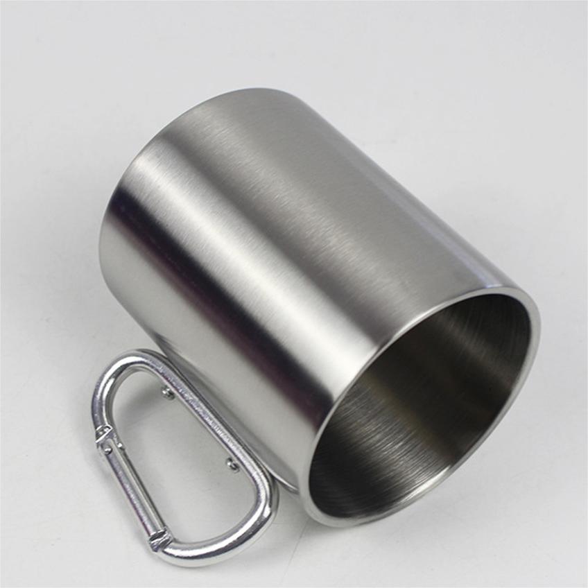 Mug Berkemah Double Wall Stainless Camp Camping Carabiner