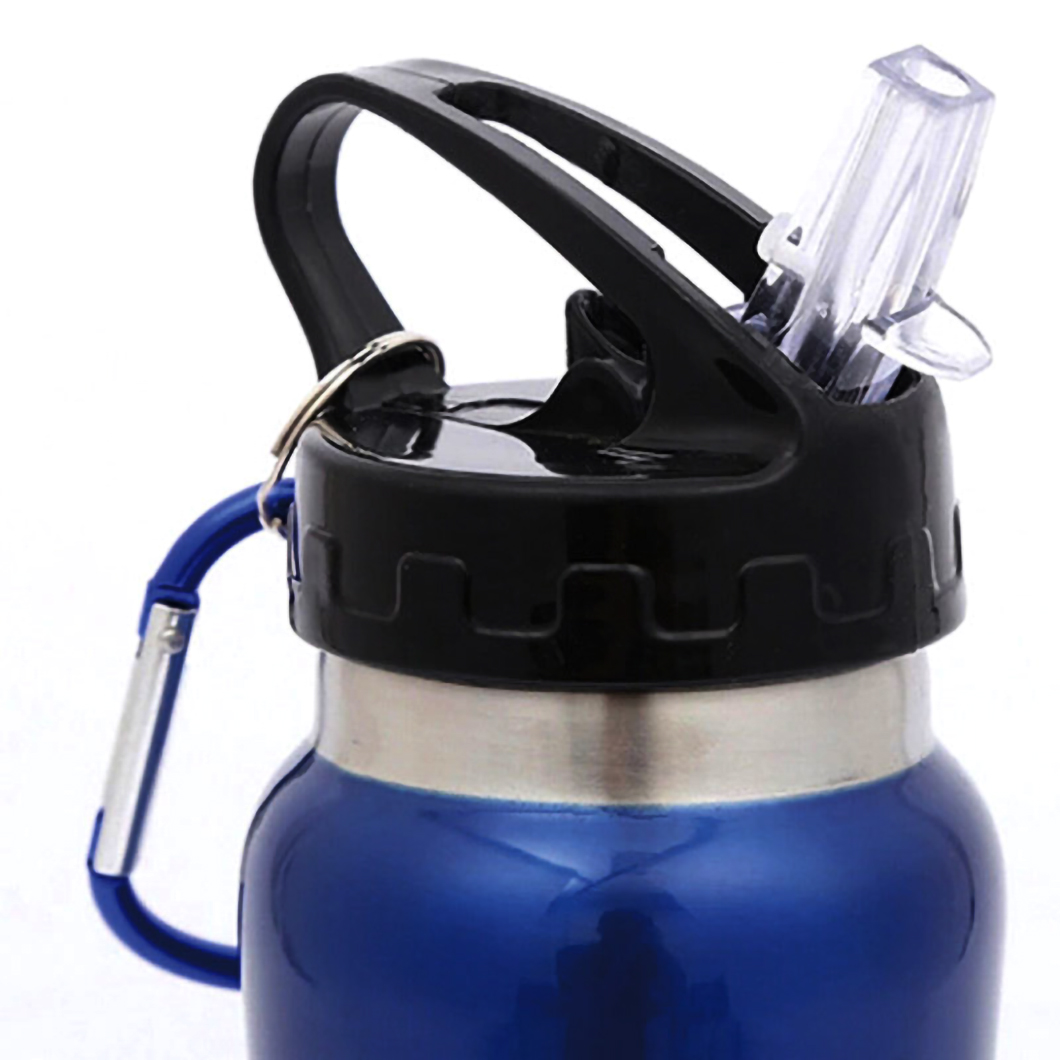 Pukal menyimpan botol air berbasikal yang boleh diguna semula logam sejuk