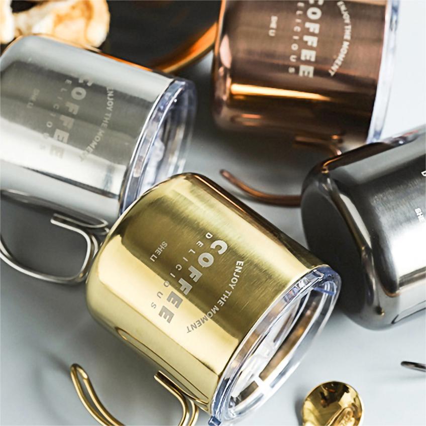 Mudah membawa cawan perkhemahan hiking luar logam yang kuat dengan pemegang